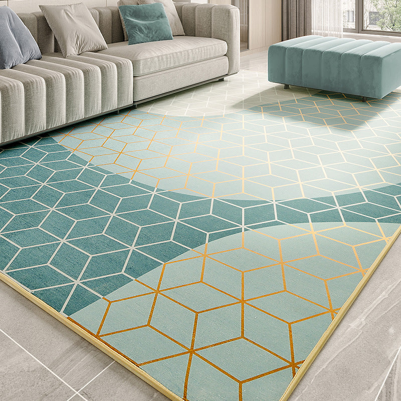 Multi Color Abstract Print Rug Polyster Simplicity Carpet Stain-Resistant Anti-Slip Rug for Living Room - Clearhalo - 'Area Rug' - 'Rug' - 2209086