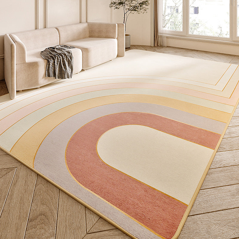 Multi Color Abstract Print Rug Polyster Simplicity Carpet Stain-Resistant Anti-Slip Rug for Living Room - Clearhalo - 'Area Rug' - 'Rug' - 2209088