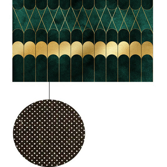 Modern Abstract Patterned Rug Dark Green Cotton Blend Area Rug Easy Care Pet Friendly Carpet for Living Room - Clearhalo - 'Area Rug' - 'Rug' - 2209158