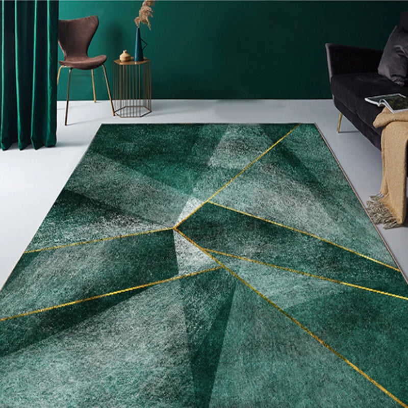 Novelty Bedroom Rug Multi-Colored Geometric Print Indoor Rug Synthetics Anti-Slip Backing Washable Carpet