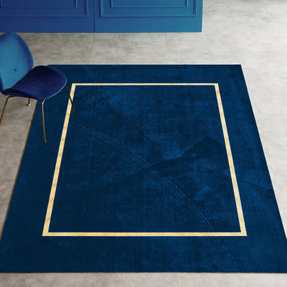 Multi Color Modern Rug Synthetics Geo Printed Carpet Pet Friendly Machine Washable Indoor Rug for Room - Dark Blue - Clearhalo - 'Area Rug' - 'Rug' - 2209214