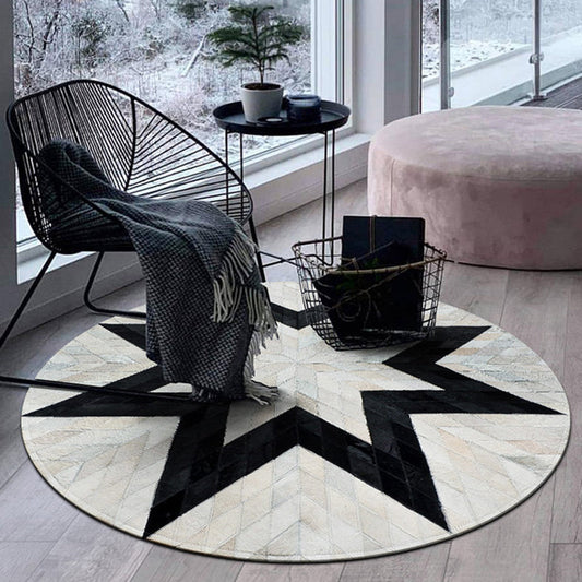 Luxury Room Rug Multi Colored Geometric Printed Area Carpet Cowhide Pet Friendly Easy Care Rug - Clearhalo - 'Area Rug' - 'Rug' - 2213162