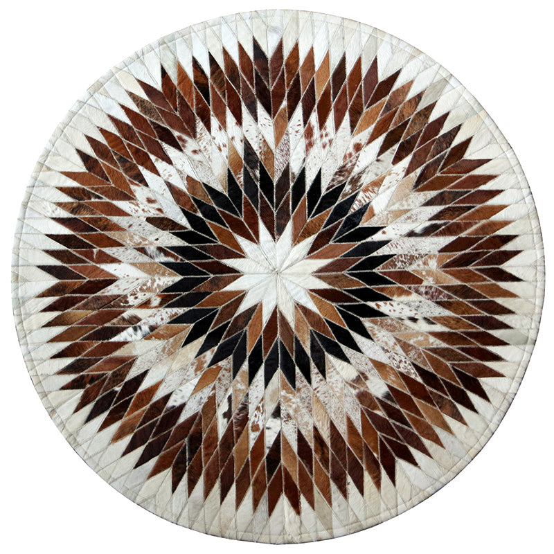 Creative Living Room Rug Multi-Color Geo Printed Area Rug Cowhide Stain-Resistant Pet Friendly Carpet - view 3