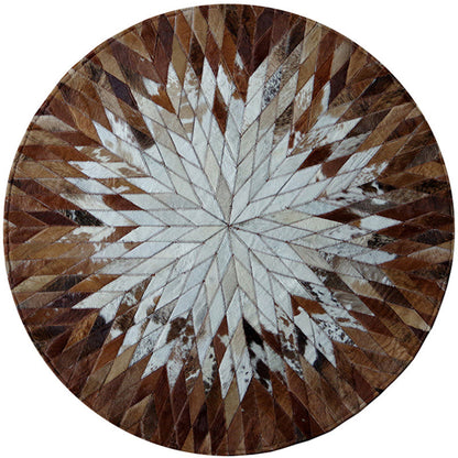 Southwestern Living Room Rug Multi-Colored Geometric Printed Carpet Cowhide Pet Friendly Easy Care Rug Brown Clearhalo 'Area Rug' 'Rug' 2213208