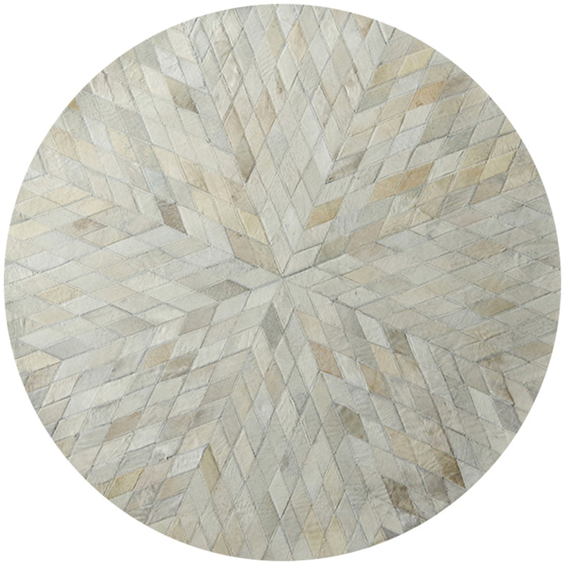 Southwestern Living Room Rug Multi-Colored Geometric Printed Carpet Cowhide Pet Friendly Easy Care Rug Light Gray Clearhalo 'Area Rug' 'Rug' 2213213