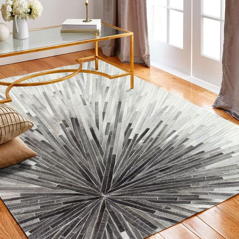 Multi-Colored Luxury Rug Cowhide Stripe Pattern Carpet Washable Pet Friendly Indoor Rug for Home Decoration - Clearhalo - 'Area Rug' - 'Rug' - 2213222