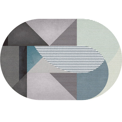 Simple Luxe Rug Multi Colored Geometric Patterned Area Rug Easy Care Pet Friendly Indoor Rug for Living Room Blue-Green Clearhalo 'Area Rug' 'Rug' 2213486
