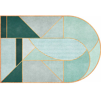 Simple Luxe Rug Multi Colored Geometric Patterned Area Rug Easy Care Pet Friendly Indoor Rug for Living Room Green Clearhalo 'Area Rug' 'Rug' 2213491