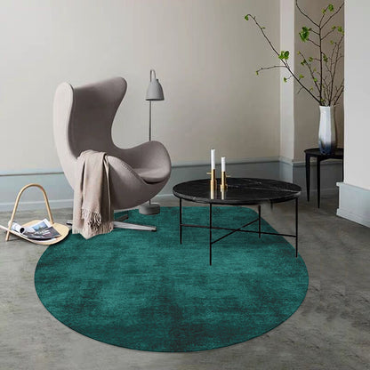 Irregular Shape Solid Color Rug Multi Colored Simple Carpet Cotton Blend Anti-Slip Backing Indoor Rug for Decoration