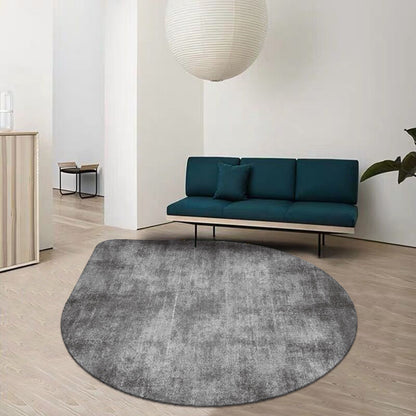 Irregular Shape Solid Color Rug Multi Colored Simple Carpet Cotton Blend Anti-Slip Backing Indoor Rug for Decoration
