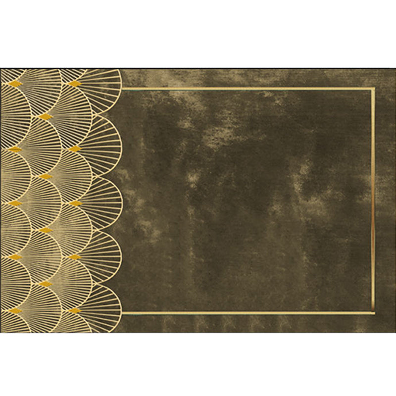 Living Room Rug Western Abstract Pattern Carpet Polypropylene Rug - Yellow-Brown - Clearhalo - 'Area Rug' - 'Rug' - 2213694