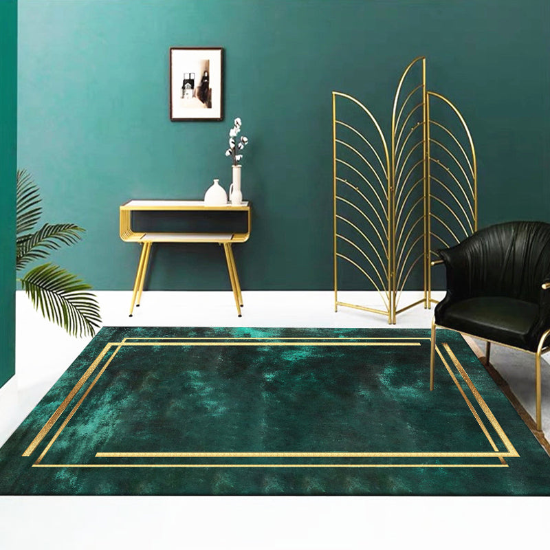 Living Room Rug Western Abstract Pattern Carpet Polypropylene Rug - Blackish Green - Clearhalo - 'Area Rug' - 'Rug' - 2213700