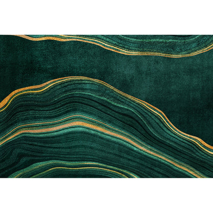 Multicolor Contemporary Rug Cotton Blend Abstract Patterned Carpet Non-Slip Backing Washable Area Rug for Home Decor - Blackish Green - Clearhalo - 'Area Rug' - 'Rug' - 2213720