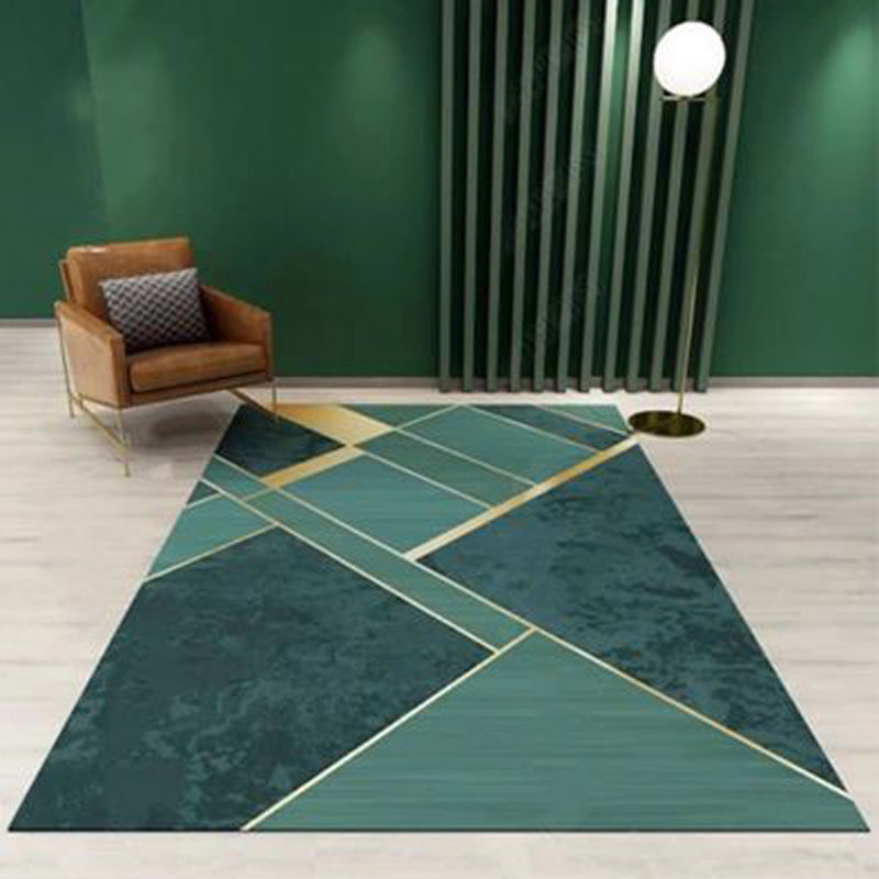 Western Parlor Rug Multi Color Geometric Printed Indoor Rug Polyster Pet Friendly Stain-Resistant Area Carpet Green Clearhalo 'Area Rug' 'Rug' 2213756