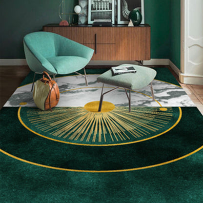 Western Parlor Rug Multi Color Geometric Printed Indoor Rug Polyster Pet Friendly Stain-Resistant Area Carpet Green-Yellow Clearhalo 'Area Rug' 'Rug' 2213768