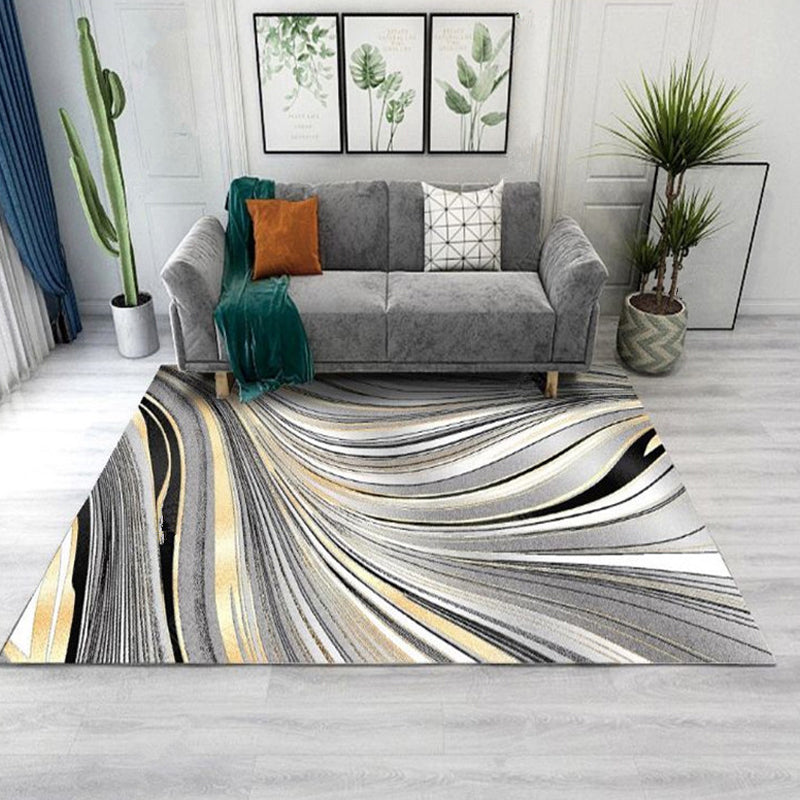 Simple Geometric Patterned Rug Multi Colored Nordic Carpet Polypropylene Anti-Slip Backing Washable Area Rug for Decor Light Gray Clearhalo 'Area Rug' 'Rug' 2213801