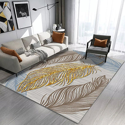 Simple Geometric Patterned Rug Multi Colored Nordic Carpet Polypropylene Anti-Slip Backing Washable Area Rug for Decor Gold Clearhalo 'Area Rug' 'Rug' 2213805