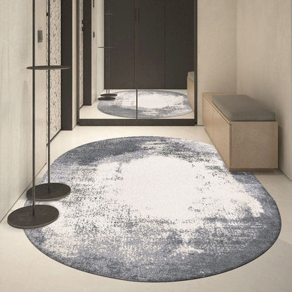 Chinese Home Decoration Rug Multi Color Polyster Area Carpet Pet Friendly Washable Stain-Resistant Rug - Light Gray-White - Clearhalo - 'Area Rug' - 'Rug' - 2214878