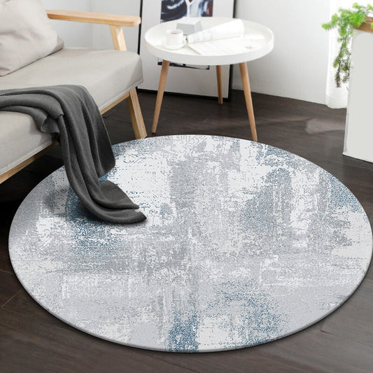 Industrial Abstract Patterned Rug Multi Color Cotton Blend Carpet Non-Slip Backing Pet Friendly Rug for Home