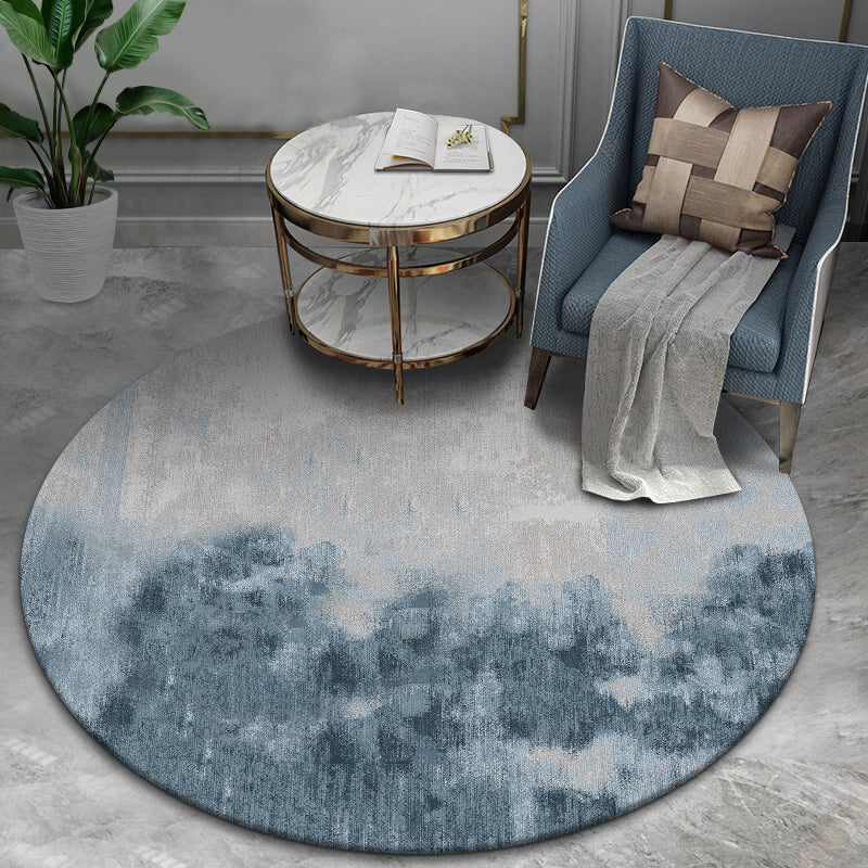 Industrial Abstract Patterned Rug Multi Color Cotton Blend Carpet Non-Slip Backing Pet Friendly Rug for Home