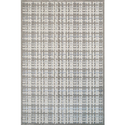 Multi-Colored Abstract Rug Cotton Blend Steampunk Area Carpet Anti-Slip Backing Washable Rug for Living Room - Dark Gray - Clearhalo - 'Area Rug' - 'Rug' - 2214987