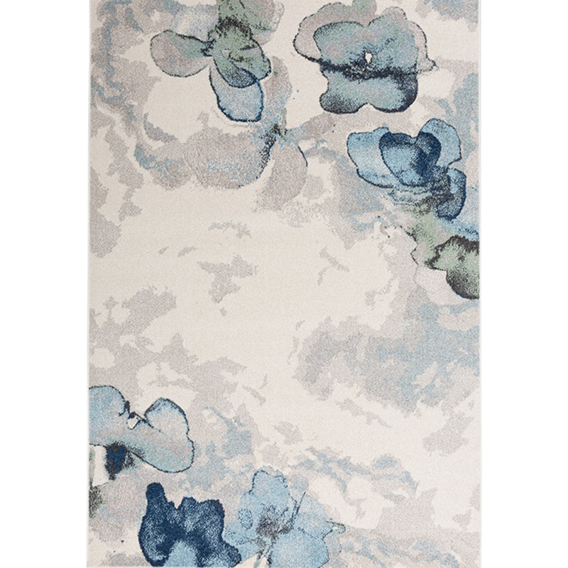 Simple Multi Color Industrial Rug Polypropylene Abstract Patterned Area Carpet Non-Slip Pet Friendly Rug for Decor Blue-Gray Clearhalo 'Area Rug' 'Rug' 2215020