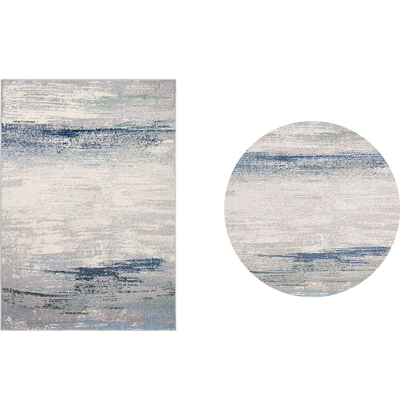 Simple Multi Color Industrial Rug Polypropylene Abstract Patterned Area Carpet Non-Slip Pet Friendly Rug for Decor Light Blue-Grey Clearhalo 'Area Rug' 'Rug' 2215029