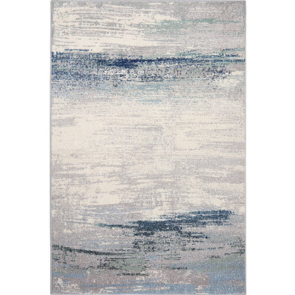 Simple Multi Color Industrial Rug Polypropylene Abstract Patterned Area Carpet Non-Slip Pet Friendly Rug for Decor Gray-Blue Clearhalo 'Area Rug' 'Rug' 2215032