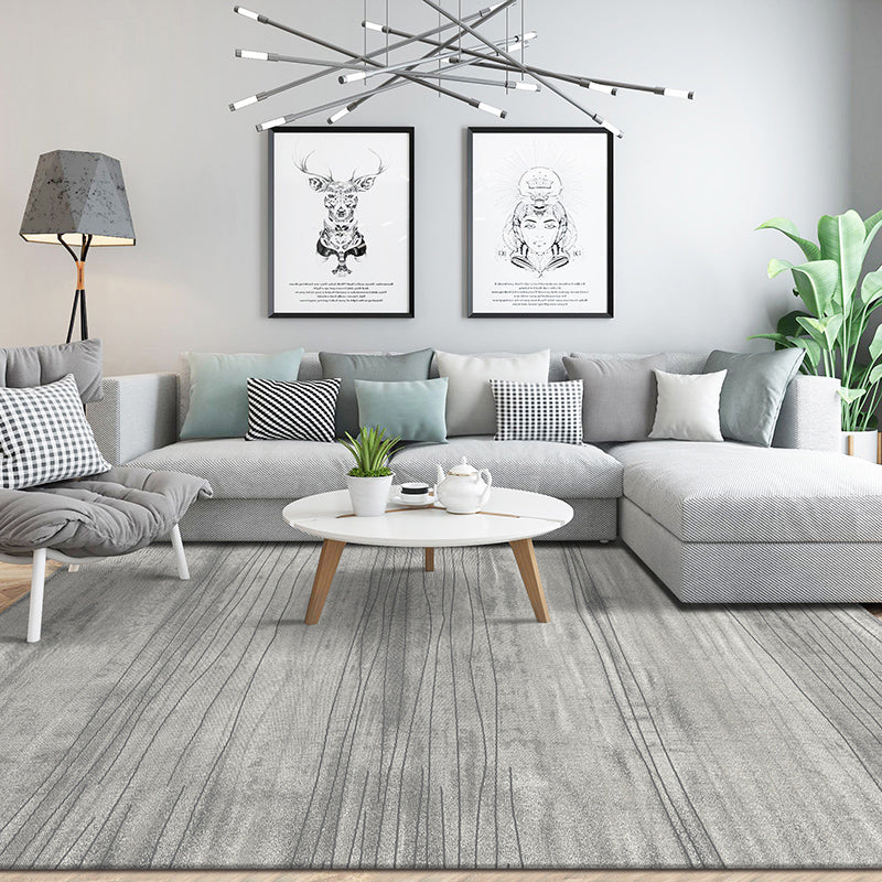 Modern Abstract Print Rug Multicolor Polyster Area Rug Anti-Slip Pet Friendly Washable Rug for Decor - Silver Gray - Clearhalo - 'Area Rug' - 'Rug' - 2215050