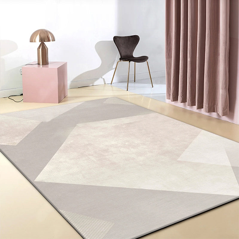 Classic Abstract Rug Multi Color Steampunk Area Carpet Cotton Blend Anti-Slip Backing Easy Care Rug for Living Room - Light Pink - Clearhalo - 'Area Rug' - 'Rug' - 2215340