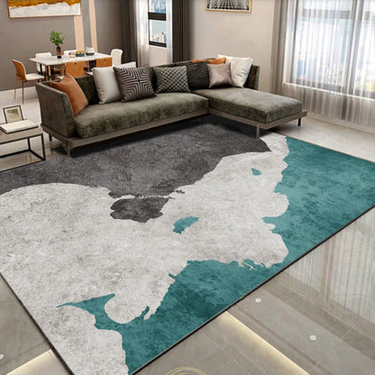 Classic Abstract Rug Multi Color Steampunk Area Carpet Cotton Blend Anti-Slip Backing Easy Care Rug for Living Room - Gray-Green - Clearhalo - 'Area Rug' - 'Rug' - 2215343