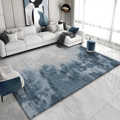 Classic Abstract Rug Multi Color Steampunk Area Carpet Cotton Blend Anti-Slip Backing Easy Care Rug for Living Room - Dark Blue - Clearhalo - 'Area Rug' - 'Rug' - 2215344
