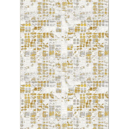 Modern Abstract Print Rug Multi-Color Cotton Blend Area Carpet Non-Slip Backing Machine Washable Rug for Parlor - Gold - Clearhalo - 'Area Rug' - 'Rug' - 2215451