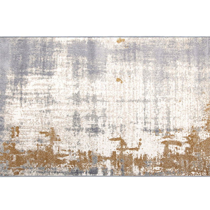Multi Color Chinoiserie Rug Polyster Abstract Printed Carpet Pet Friendly Machine Washable Carpet for Living Room - Dark Gold - Clearhalo - 'Area Rug' - 'Rug' - 2215461