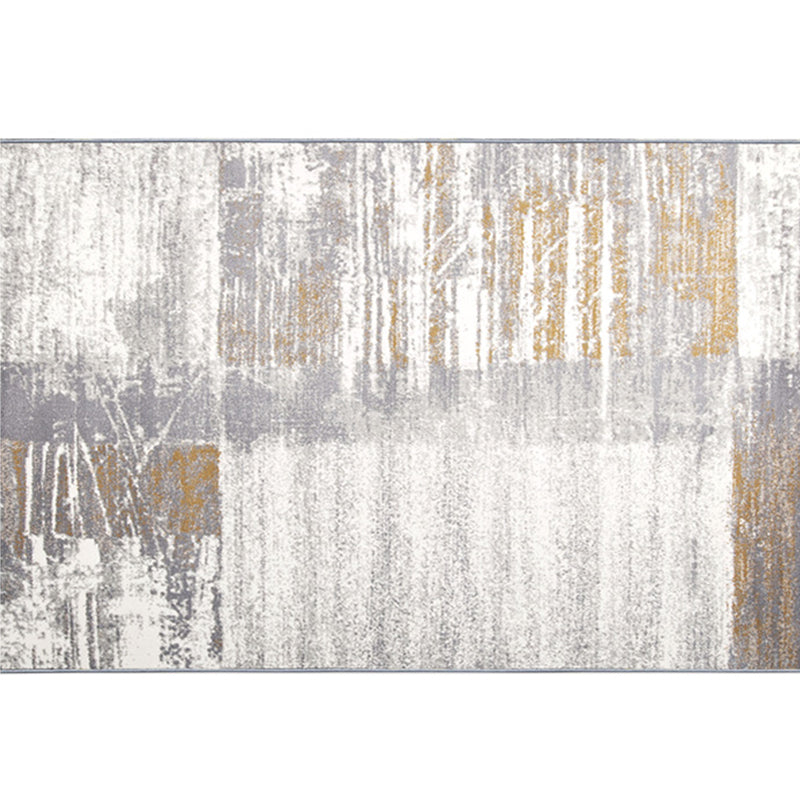 Multi Color Chinoiserie Rug Polyster Abstract Printed Carpet Pet Friendly Machine Washable Carpet for Living Room - Light Gray - Clearhalo - 'Area Rug' - 'Rug' - 2215465