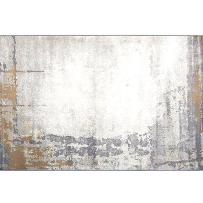 Multi Color Chinoiserie Rug Polyster Abstract Printed Carpet Pet Friendly Machine Washable Carpet for Living Room - White-Gray - Clearhalo - 'Area Rug' - 'Rug' - 2215470
