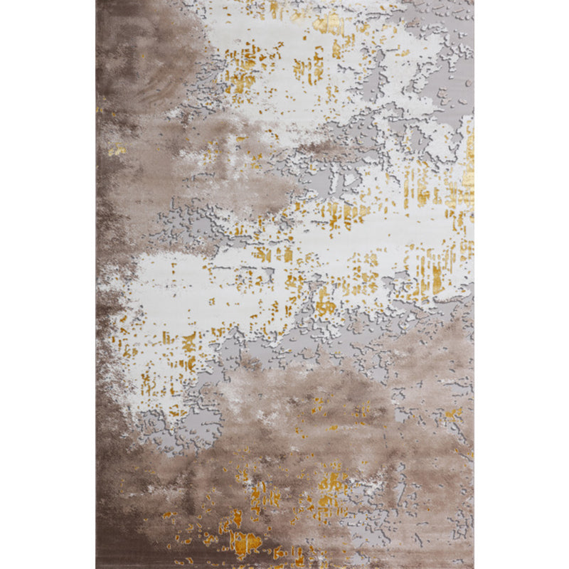 Simple Glam Rug Multi-Colored Abstract Printed Area Carpet Anti-Slip Backing Pet Friendly Rug for Parlor Gray-Gold Clearhalo 'Area Rug' 'Rug' 2215481