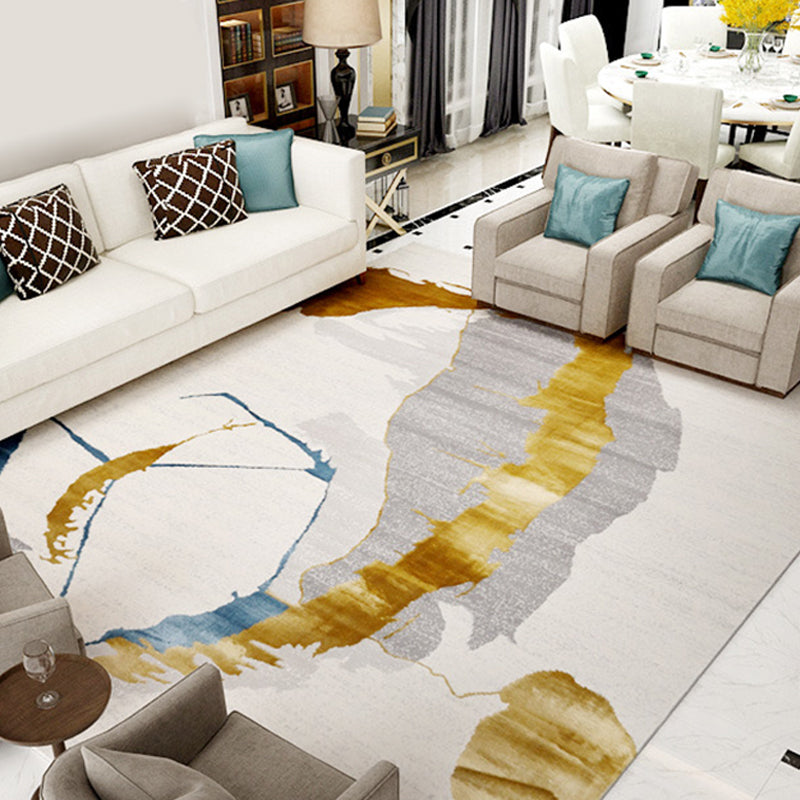 Multicolor Contemporary Rug Cotton Blend Abstract Pattern Area Carpet Machine Washable Non-Slip Rug for Living Room - Clearhalo - 'Area Rug' - 'Rug' - 2215494