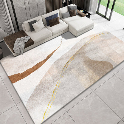 Simple Abstract Print Rug Multicolored Contemporary Carpet Cotton Blend Pet Friendly Easy Care Rug for Living Room Light Brown Clearhalo 'Area Rug' 'Rug' 2215533