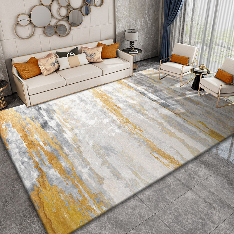 Simple Abstract Print Rug Multicolored Contemporary Carpet Cotton Blend Pet Friendly Easy Care Rug for Living Room Gold Clearhalo 'Area Rug' 'Rug' 2215535