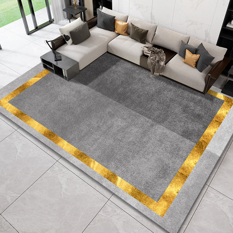 Simple Abstract Print Rug Multicolored Contemporary Carpet Cotton Blend Pet Friendly Easy Care Rug for Living Room Gray-Gold Clearhalo 'Area Rug' 'Rug' 2215545