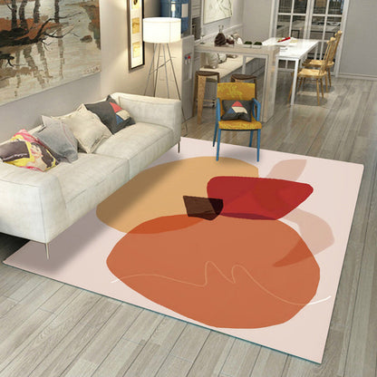 Morandi Color Parlor Rug Western Colorblock Carpet Synthetics Non-Slip Washable Indoor Rug - Orange-Yellow - Clearhalo - 'Area Rug' - 'Rug' - 2216201