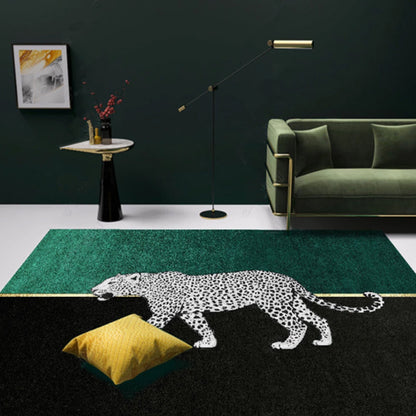 Multi-Colored Living Room Rug Casual Geometric Print Indoor Rug Polypropylene Pet Friendly Washable Carpet - Blackish Green - Clearhalo - 'Area Rug' - 'Rug' - 2225233