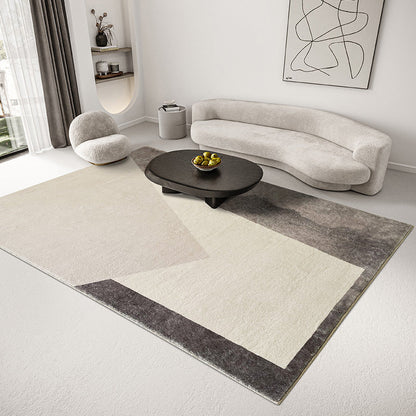 Gray Bedroom Rug Modern Abstract Printed Area Carpet Polyster Non-Slip Backing Washable Indoor Rug - Grey - Design 2 - Clearhalo - 'Area Rug' - 'Rug' - 2225325