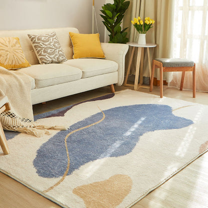 Cute Living Room Rug Multi-Color Colorblock Indoor Rug Cotton Blend Anti-Slip Easy Care Carpet - Dark Blue - Clearhalo - 'Area Rug' - 'Rug' - 2225373