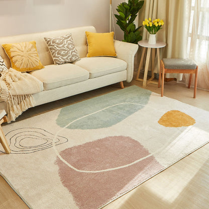 Cute Living Room Rug Multi-Color Colorblock Indoor Rug Cotton Blend Anti-Slip Easy Care Carpet - Light Green - Clearhalo - 'Area Rug' - 'Rug' - 2225377