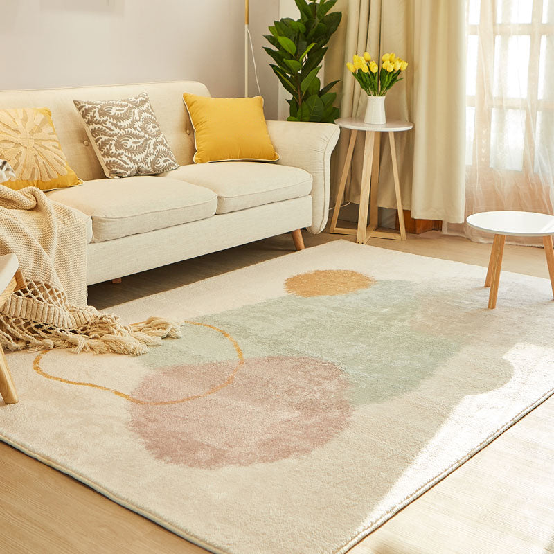 Cute Living Room Rug Multi-Color Colorblock Indoor Rug Cotton Blend Anti-Slip Easy Care Carpet - Green - Clearhalo - 'Area Rug' - 'Rug' - 2225378