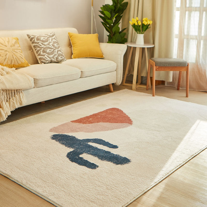 Cute Living Room Rug Multi-Color Colorblock Indoor Rug Cotton Blend Anti-Slip Easy Care Carpet - Blue - Clearhalo - 'Area Rug' - 'Rug' - 2225381