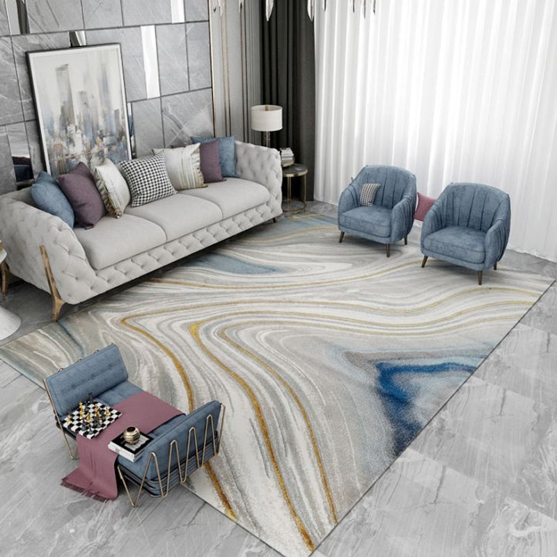 Minimalist Living Room Rug Multi-Color Oriental Pattern Area Carpet Synthetics Pet Friendly Easy Care Rug Clearhalo 'Area Rug' 'Modern' 'Rugs' Rug' 2227058