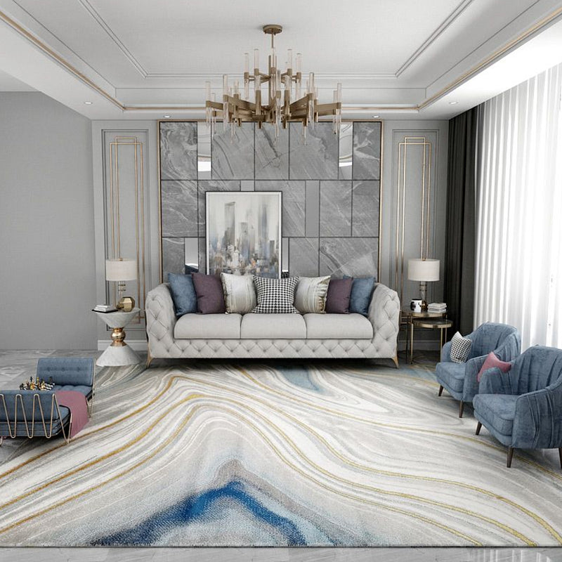 Minimalist Living Room Rug Multi-Color Oriental Pattern Area Carpet Synthetics Pet Friendly Easy Care Rug Clearhalo 'Area Rug' 'Modern' 'Rugs' Rug' 2227063